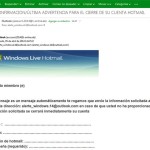 Última advertencia para el cierre de su cuenta hotmail