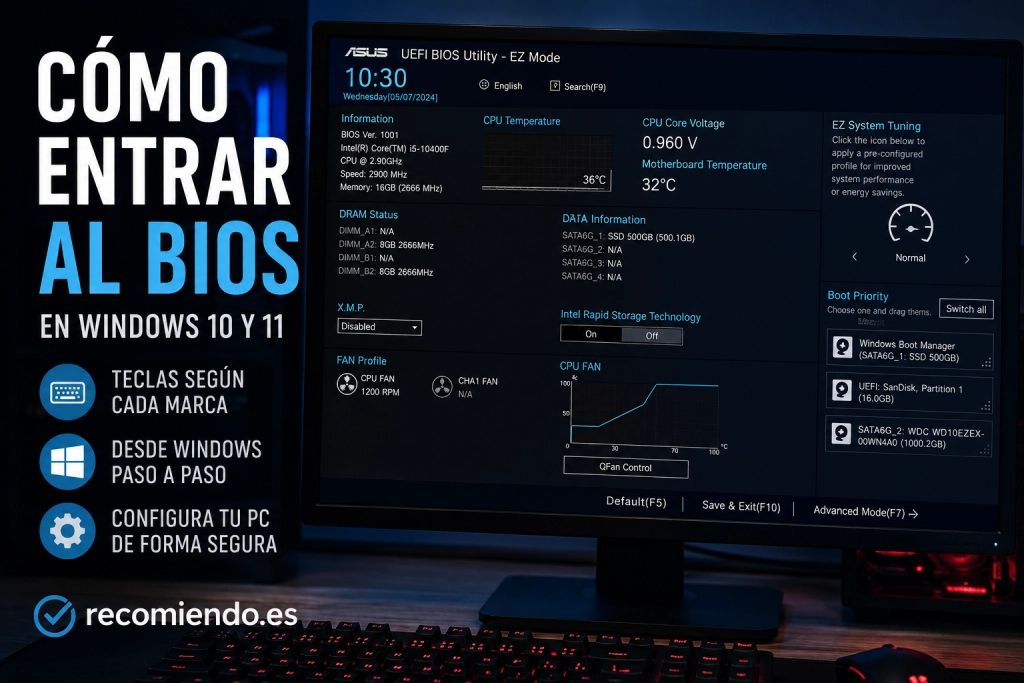 Cómo entrar al BIOS o UEFI en Windows 10 y 11 Cómo entrar al BIOS o UEFI en Windows 10 y 11