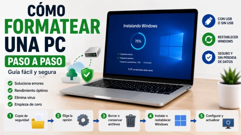 Cómo formatear una PC paso a paso: guía fácil y segura