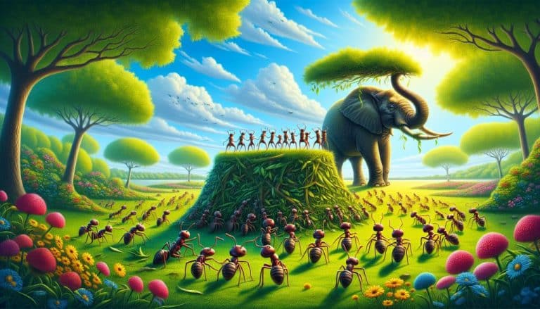 How many ants does it take to lift an elephant?