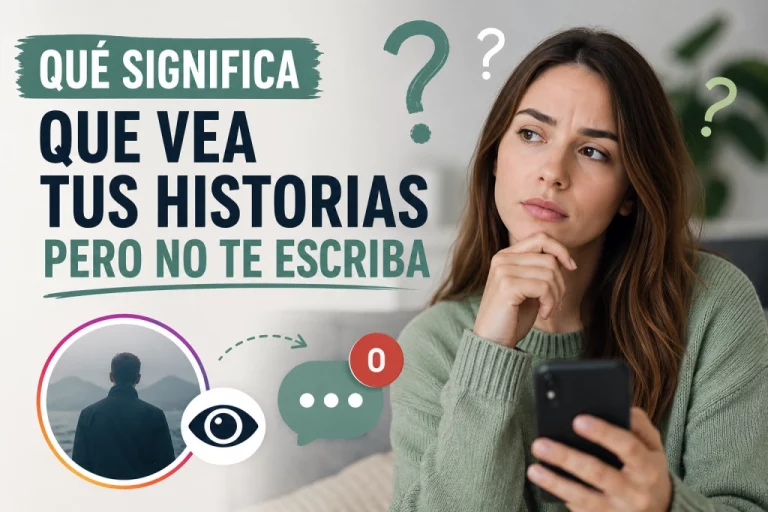 Qué significa que alguien vea tus historias pero no te escriba