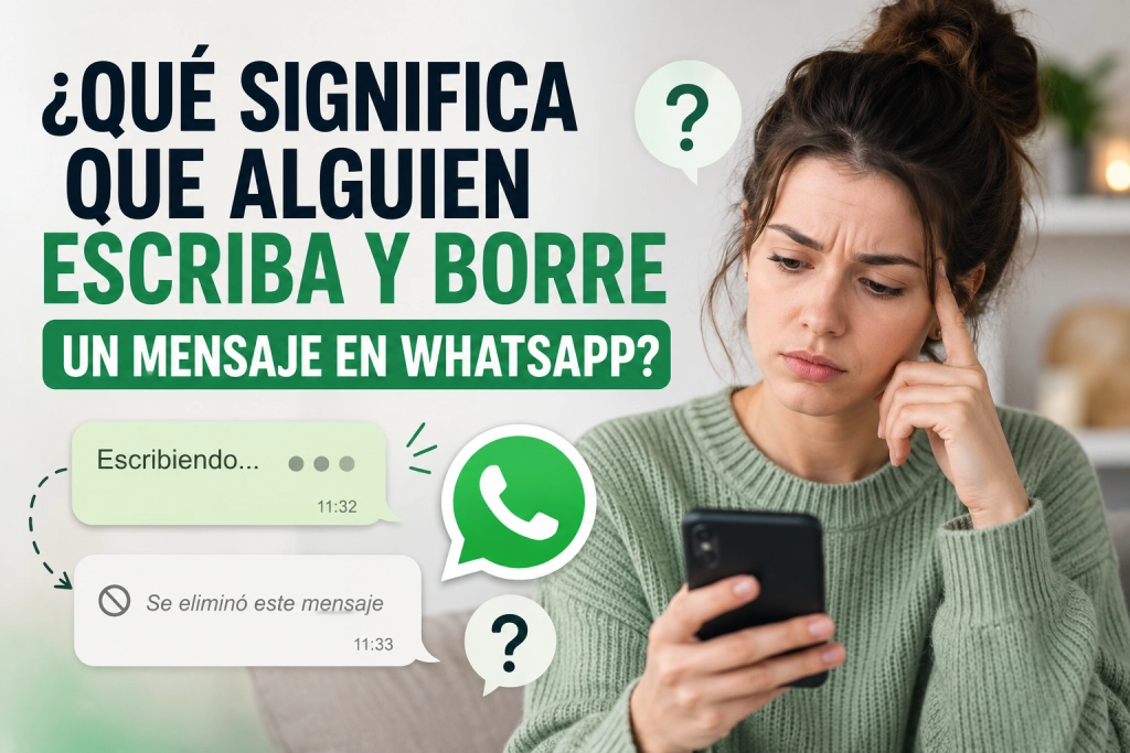 Qué significa que alguien escriba y borre un mensaje en WhatsApp