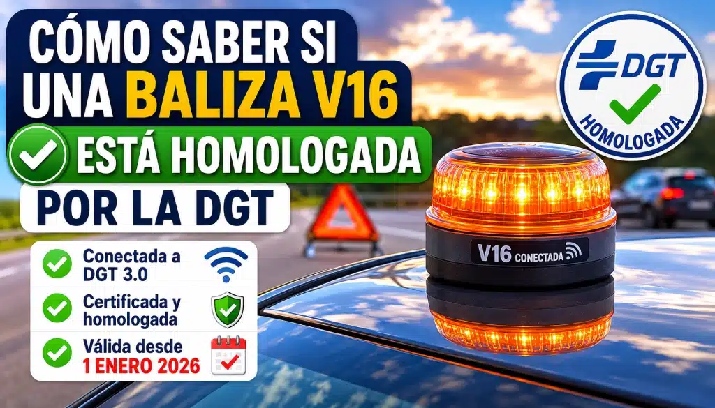Cómo saber si una baliza V16 está homologada por la DGT